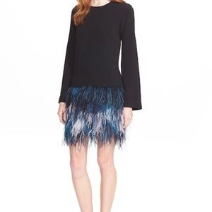 Elizabeth and James feather dress